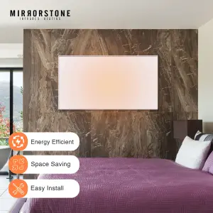 Mirrorstone 700W Classic Infrared Heating Panel With White Frame