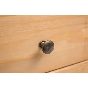 Lugo 1 Drawer Bedside Table Brass Knob