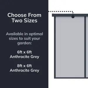 BillyOh Stafford Pent Plastic Shed - 8x6 Grey