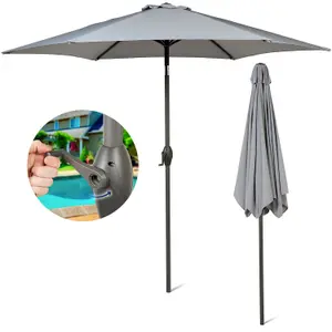 SUNMER 2.7M Parasol with Crank Mechanism - Grey