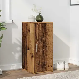 Berkfield Shoe Cabinet Old Wood 32x35x70 cm Engineered Wood