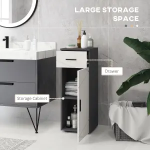 kleankin Bathroom Storage Cabinet, Slim Bathroom Cabinet with Soft Close Door