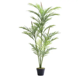 Garden Decoration Artificial Palm Tree in Black Plastic Pot H 150 cm