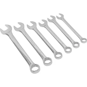 6-Piece Extra Large Combination Spanner Set - 34mm to 50mm for Industrial Use