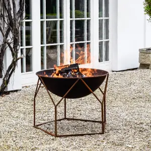 Outdoor Buckingham Firebowl Rust Iron H51cm W70Cm