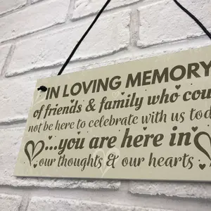 Red Ocean In Memory Plaque Christmas Tree Memorial Bauble Wedding Memorial Hanging Sign Decoration