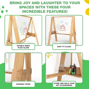 Children's Messy Play Easel - Indoor & Outdoor - Early Years Messy Mud Play Painting and Drawing Wooden Easel