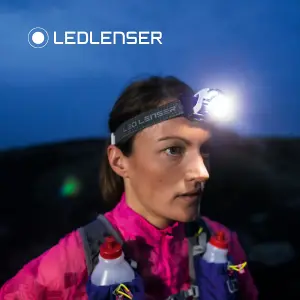 Ledlenser SEO7R Rechargable 220 Lumen Dual Power Source LED Head Torch inc Red Light for Work, Camping and Running