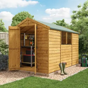 BillyOh Keeper Overlap Apex Wooden Shed - 10x6 - Windowed