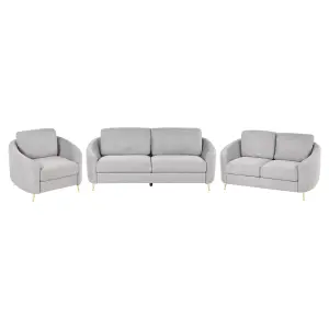 Fabric Living Room Set Grey TROSA