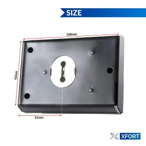 XFORT Rim Deadlock, Surface Mounted Rim Dead Lock with Key Operated Deadbolt