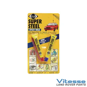 Super Steel Epoxy-Weld Sealer Repairer Fixer Filler Alum Copper Glass Plastic