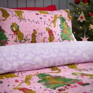 furn. Purrfect Christmas Festive Reversible Duvet Cover Set