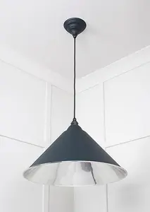 Smooth Nickel Hockley Pendant in Soot