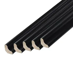 Laminate Scotia Beading - 1.2m x 10 Lengths Floor Edging Strip - Durable, Long-Lasting, and Versatile Floor Beading, Black