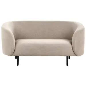 2 Seater Fabric Sofa Taupe LOEN