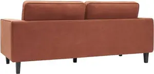 DUSK Soho 3 Seater Sofa - Burnt Orange - Matte Velvet