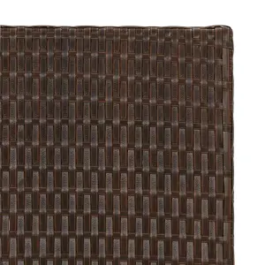 Berkfield Folding Table Brown 45x35x32 cm Poly Rattan