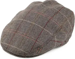 Jaxon & James Tweed Flat Cap - Brown-Grey