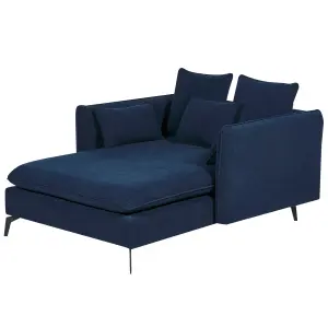 Fabric Chaise Lounge Blue CHARMES