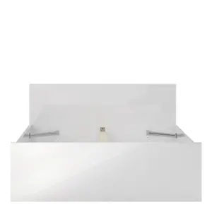 Naia Double Bed 4ft6 (140 x 190) in White High Gloss