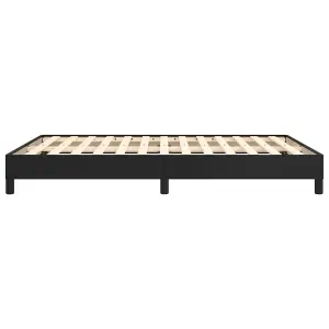 Berkfield Bed Frame Black 135x190 cm 4FT6 Double Faux Leather