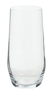 Interiors By Premier Versatile Set Of 4 Lead Free Crystal High Ball Glasses, Modern Design Small Tumblers, Sleek Tumblers