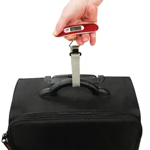 Hardys 50KG Digital Travel Portable Handheld Weighing Luggage Scales Suitcase Bag - Red