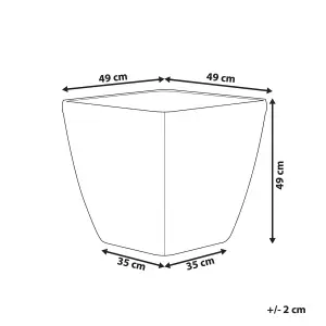 Plant Pot 50 x 50 x 48 cm Silver ASTRAS