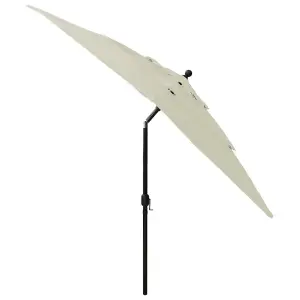 Berkfield 3-Tier Parasol with Aluminium Pole Sand 2.5x2.5 m