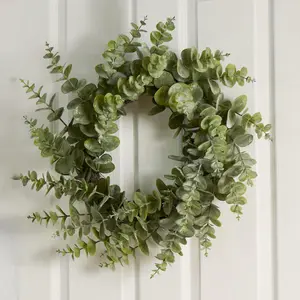 Artificial Door Wall Eucalyptus Wreath Home Decor, Green - One Size