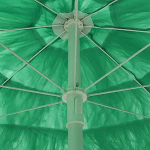 Berkfield Hawaii Beach Umbrella Green 300 cm