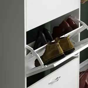 Vida Designs 3 Drawer Shoe Storage Cabinet White