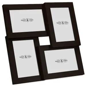 Multi Picture Aperture 6" x 4" Photo Frame Black