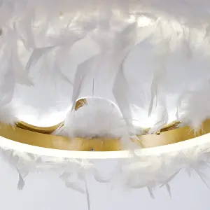 Feather LED Pendant Ceiling Light Room Decor 50cm Dia