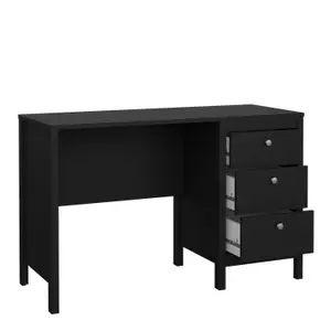 Madrid Desk 3 drawers Matt Black