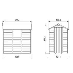 4 ft. W x 6 ft. D Solid Wood Garden Shed