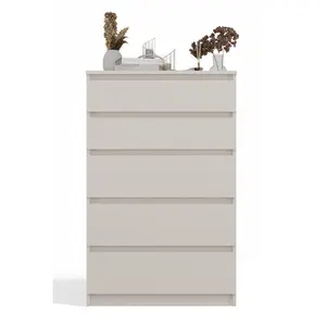 Tonya 5 Drawer 70cm Chest of Drawers Beige