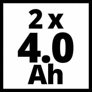 Einhell Power X-Change 18V Battery Twin Pack - 2x 4.0Ah Batteries - Compatible With All Power X-Change Products - 36V TwinPower