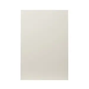 GoodHome Stevia Gloss cream slab Standard Base End support panel (H)870mm (W)590mm