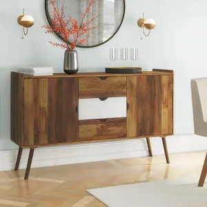 Rousseau 150cm Sideboard Brown/White