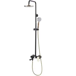 Mixer Shower Set with Rainshower GURARA Black-Gold