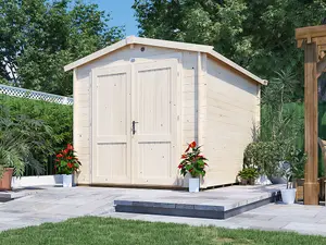 Dunster House Wooden Shed 8x10 Garden Cabin Secure Workshop Tool Storage Roof Felt Petrus