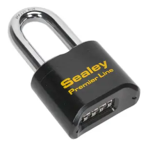 Sealey Steel Body Combination Padlock Long Shackle Heavy Duty 62mm PL603L