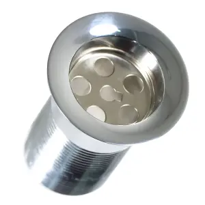 SPARES2GO Chrome Slotted Sink Basin Bathroom Kitchen Waste Chain Stay Plug (1 1/4")