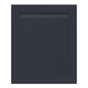 GoodHome Garcinia Integrated handle Matt navy blue Shaker Highline Cabinet door (W)600mm (H)715mm (T)20mm