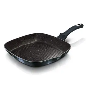 BERLINGER HAUS 28cm Width Aquamarine Square Grill Pan Fry Frying Marble Non Stick Griddle Steak