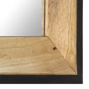 Berkfield Mirror 50x50 cm Solid Mango Wood