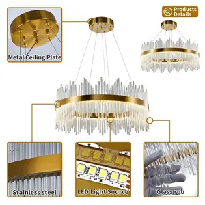 Anupama 1 - Light Unique LED Chandelier Gold / 116.8cm H x 60cm W x 60cm D