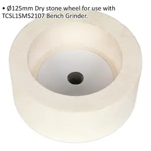 High-Performance 125mm Dry Stone Wheel for ys08980 Bench Grinder - 2850 RPM